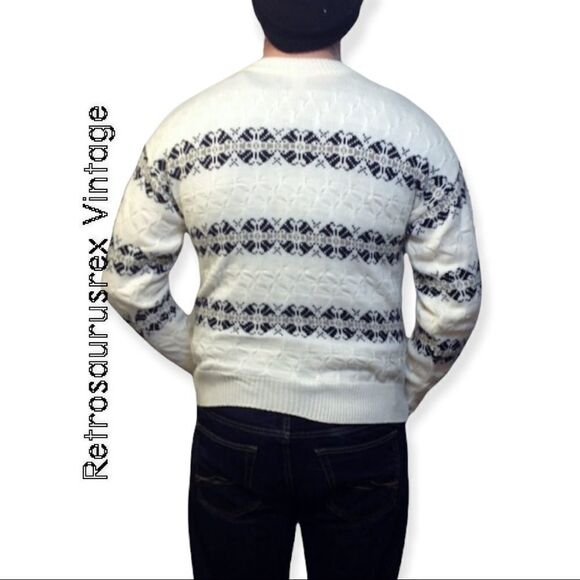 VINTAGE men’s winter white sweater, size XL - Picture 4 of 5